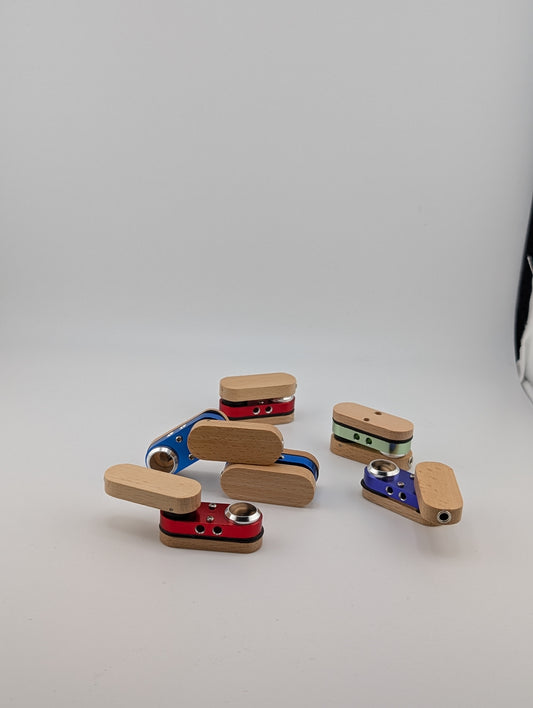 2" Colored Monkey Wooden Hand Pipe