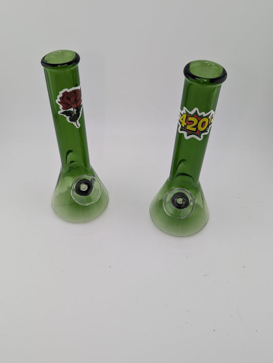 10mm Beaker Shape Water Pipe-Assorted Stickers