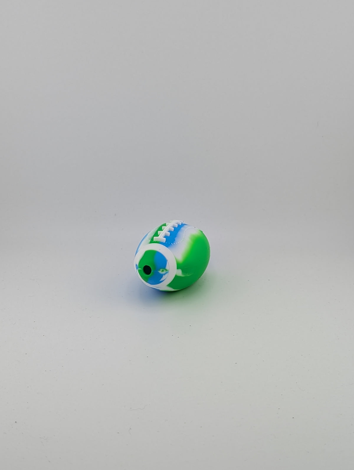 4" Silicone Football Hand Pipe W/ Glass Bowl - Assorted Colors