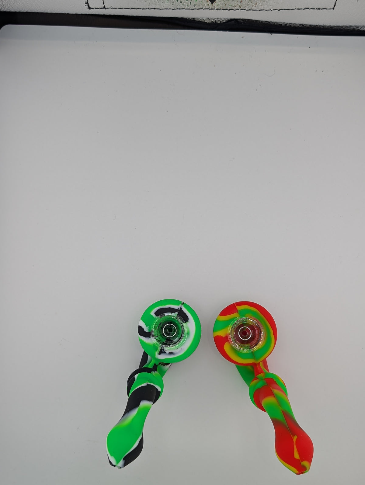 6" Sherlock Silicone Bubbler Hand Pipe W/Glass Bowl-Assorted Colors